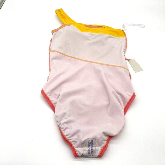 Freely Womens Asymmetrical Swimsuit Size Small Colorblock Pastel Beach Summer - Picture 9 of 12